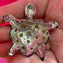 Load image into Gallery viewer, Rhinestone Turtle Pin
