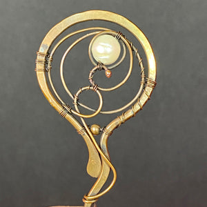 ❤️  Fresh Water Pearl Copper Hat Pin