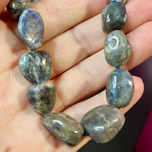 Rutilated Kyanite Chunks Necklace Sterling