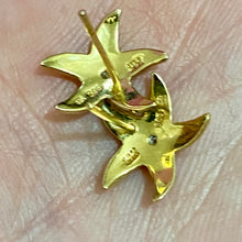 Load image into Gallery viewer, 14K Gold Diamond Star Earrings
