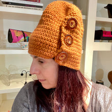 Load image into Gallery viewer, Handmade Beanie With Antique Buttons
