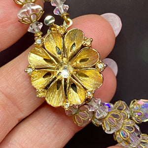Double Strand AB Crystal Necklace