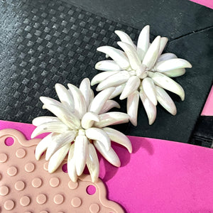 BID: Huge Pop Art Flower Earrings