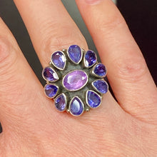 Load image into Gallery viewer, Sterling Nicky Butler Amazing Amethyst Tourmaline Ring Size 7
