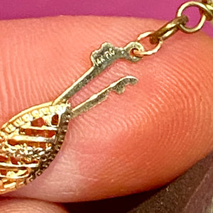 14K Carved Stone Necklace