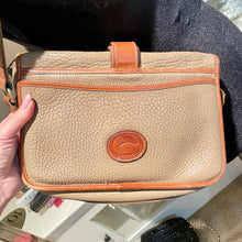 Load image into Gallery viewer, Two Tone Dooney &amp; Bourke Pebbled Leather Saddle Bag
