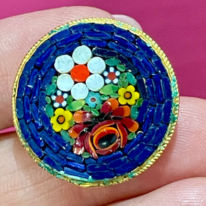 Really Nice Flowers Italy Mosaic Pin