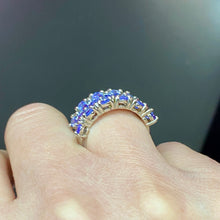 Load image into Gallery viewer, Sterling Lavender  CZ Ring size 7
