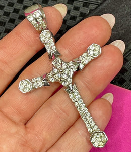 Sterling CZ Articulated Cross