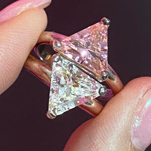 Keeping Them Together SS CZ Trillion Rings