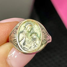 Load image into Gallery viewer, Sterling Pray For Us Hidden Message Ring
