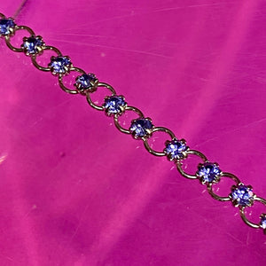 Sterling & Purple Crystal Bracelet