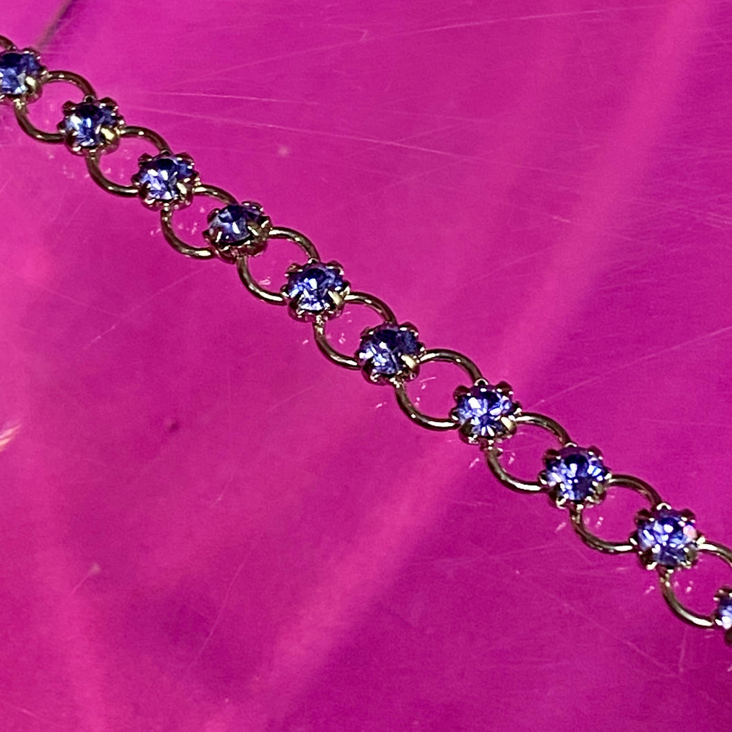 Sterling & Purple Crystal Bracelet