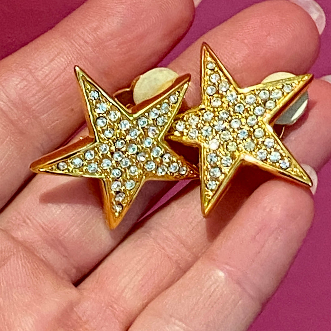 Signed Joan Rivers Star Earrings