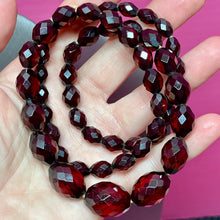Load image into Gallery viewer, Old Faceted Cherry Amber Necklace
