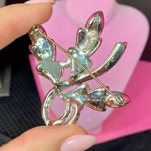 ❤️  Signed TOP (Weiss)Rhodium Plated Crystal Pin
