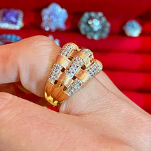 Load image into Gallery viewer, Rose Gold Over SS Zircon Ring
