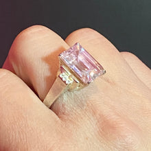 Load image into Gallery viewer, SS Fun Emerald Cut Pink CZ Ring
