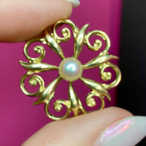 12K Gold Filled & Pearl Pin 4g