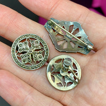 Load image into Gallery viewer, Sterling Marcasite Art Deco Set
