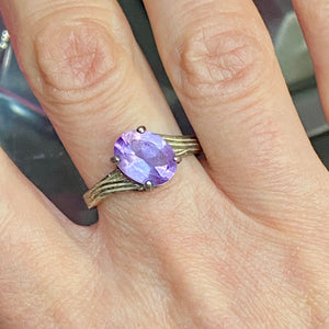 Sterling Amethyst Ring size 8