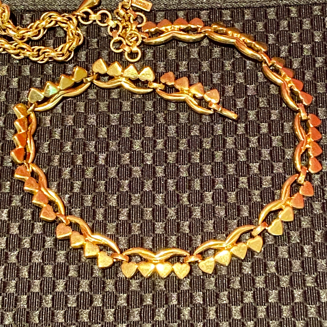 Monet Heart Necklace From Designer Estate