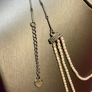 Freshwater Seed Pearl Edwardian Style Yoni Necklace