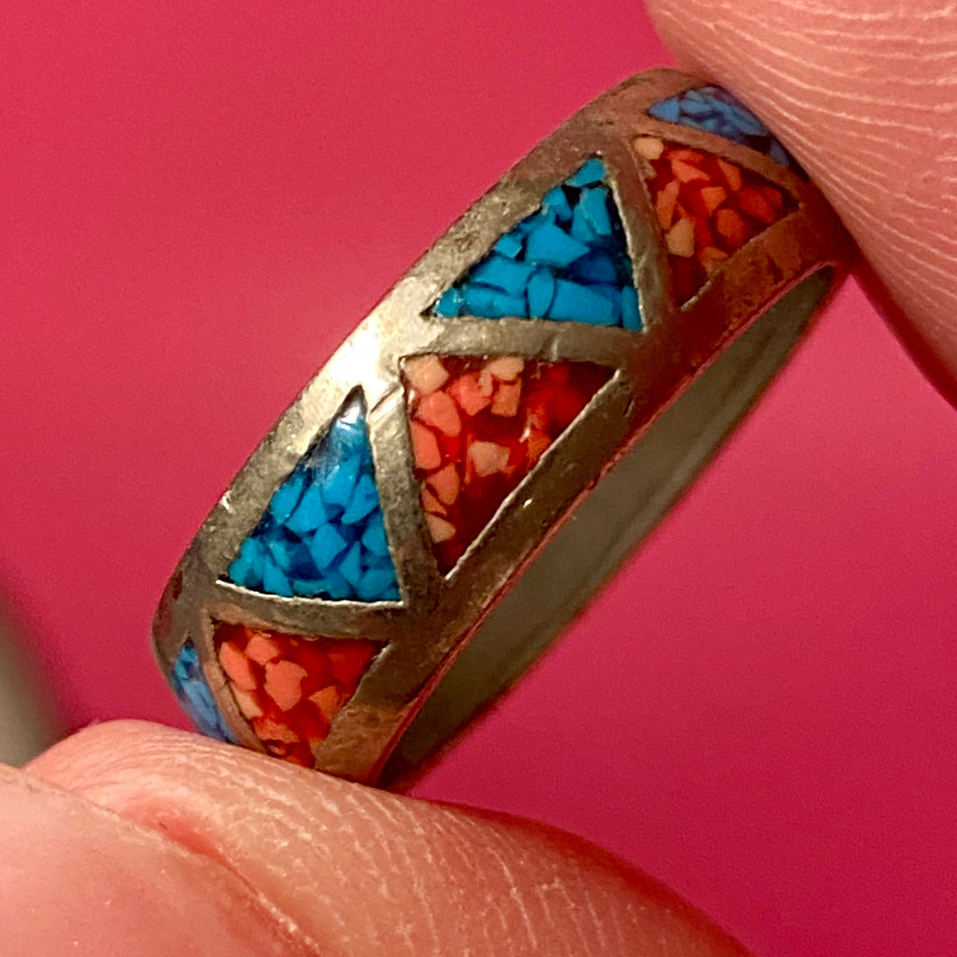 SS Inlaid Band Ring
