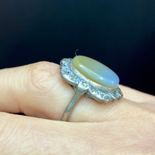 Load image into Gallery viewer, Sterling Deco Marcasite Agate Ring
