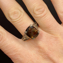 Load image into Gallery viewer, Sterling Smokey Quartz  Ring 10
