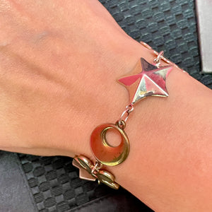 Signed RLM SS Brass Bracelet