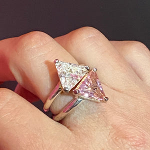 Keeping Them Together SS CZ Trillion Rings