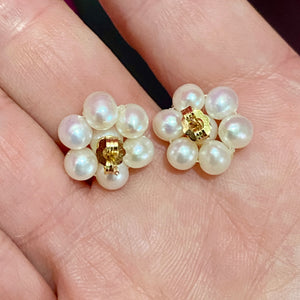 Fine 14K Gold Cultured Pearl Earrings