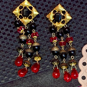 Signed Haskell Chandelier Earrings