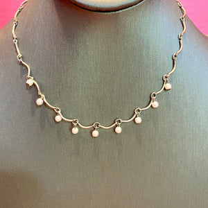 SS Pearl Dangles Necklace