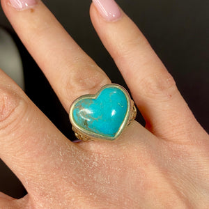 ❤️ Sterling Howlite Heart Ring s 6