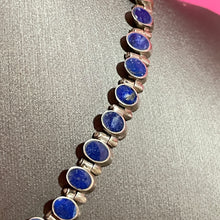 Load image into Gallery viewer, SS Inlaid Lapis Older Necklace
