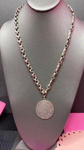 Victorian Double Watch Chain With Coin 83g