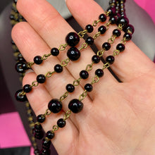 Load image into Gallery viewer, 88&quot; ( Over 7 Feet!) Flapper Black Glass Necklace
