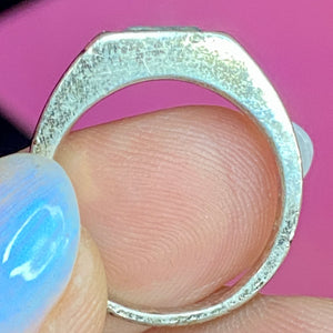 Sterling Blue Topaz Ring Size 7.5