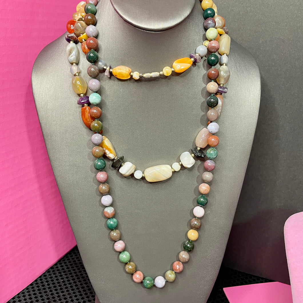 Heavy Mixed Stone Necklaces