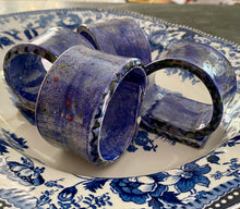 Load image into Gallery viewer, Artist Made Faux Denim Napkin Rings
