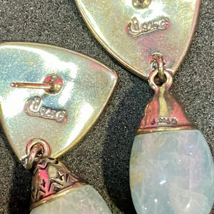 Sterling Milky Aqua Carolyn Pollack Earrings