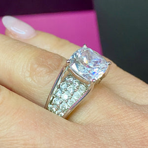 Sterling CZ High End Bridge Ring