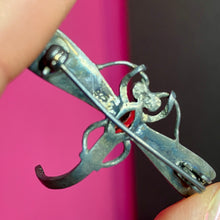 Load image into Gallery viewer, Incredible Sterling Garnet Dragonfly Pin 4g
