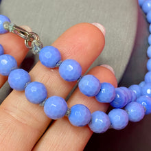 Load image into Gallery viewer, Faceted Blue Glass Necklace
