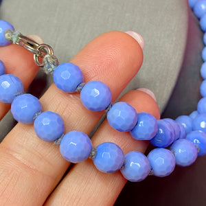Faceted Blue Glass Necklace