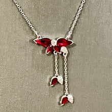 Load image into Gallery viewer, SS Red Crystal Necklace &amp; Bracelet
