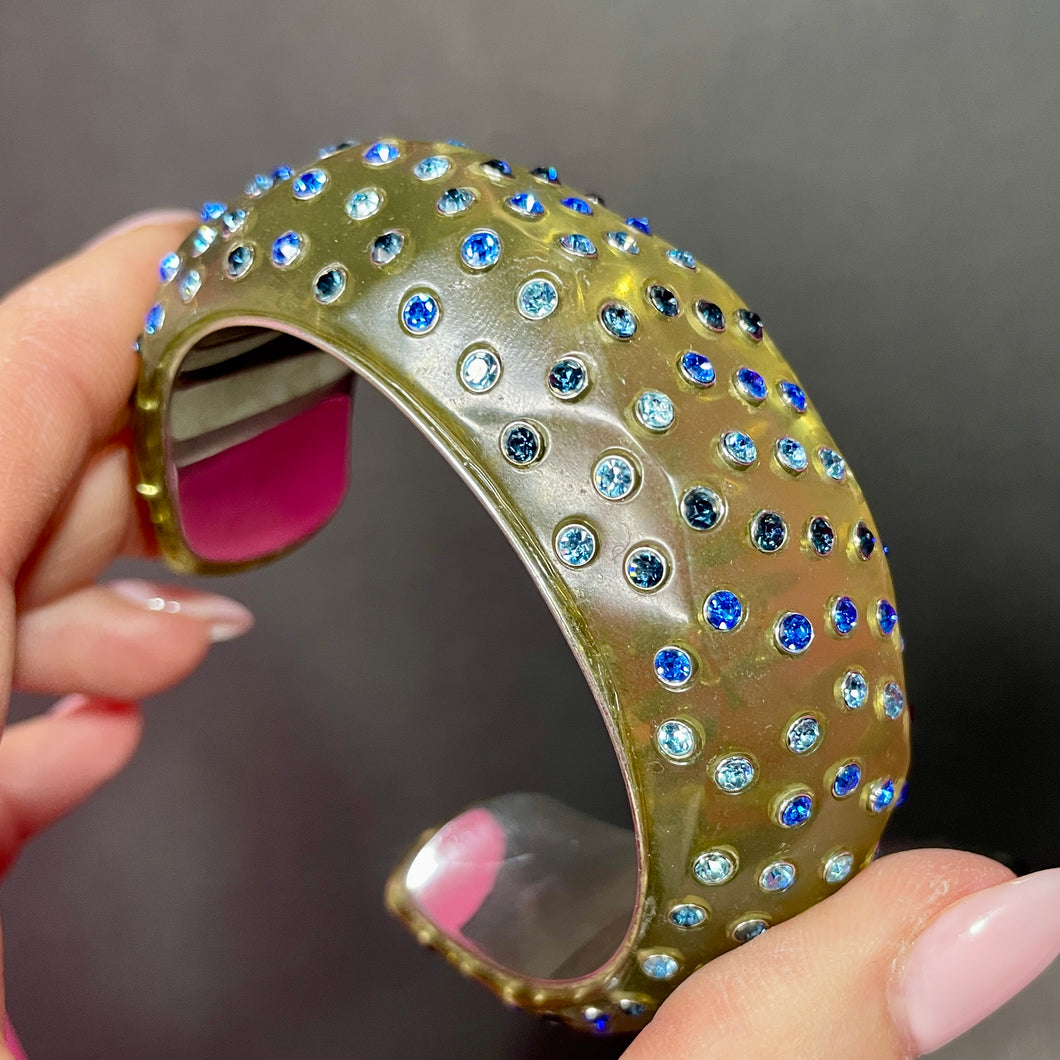 Lucite Rhinestone Cuff Edgar Vet Fund