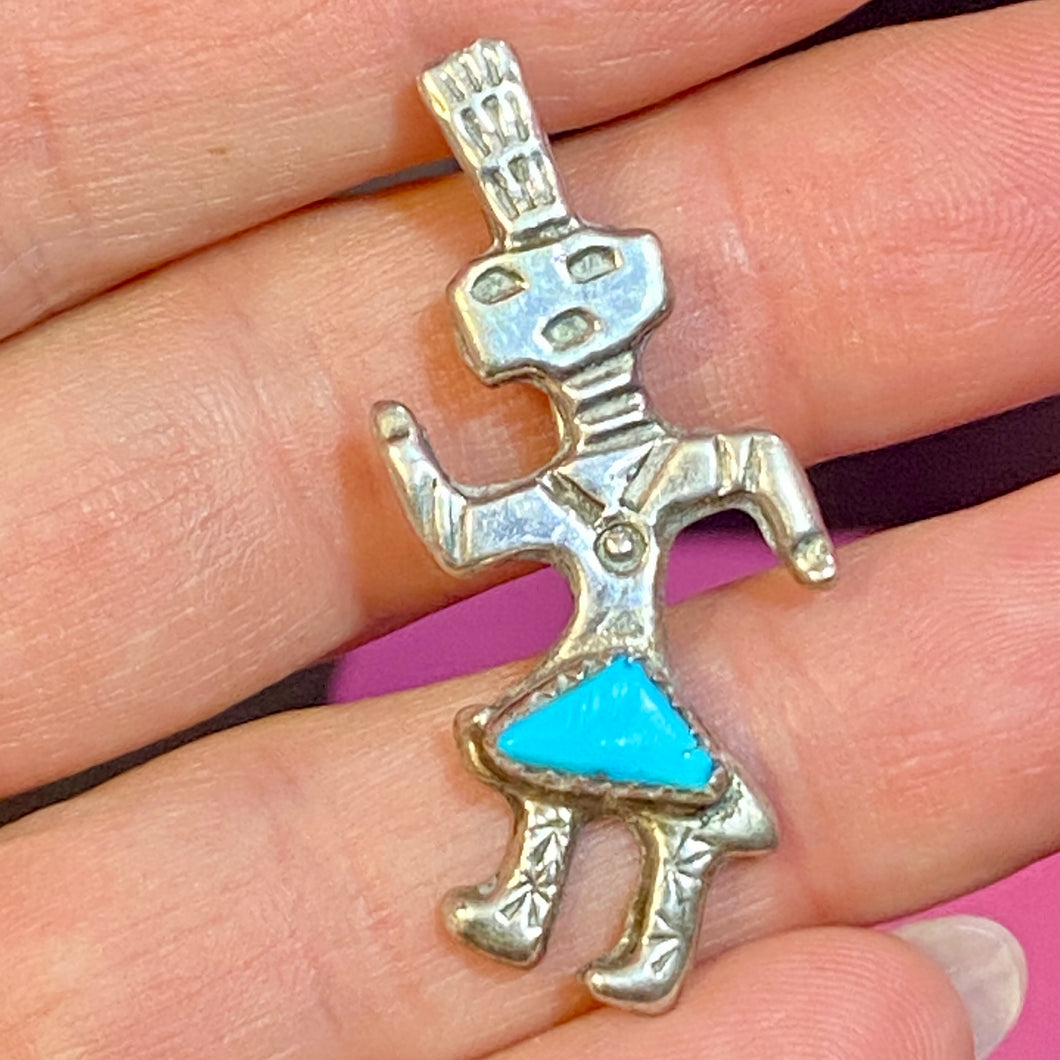 From Consigner Collection Sterling Turquoise Pin